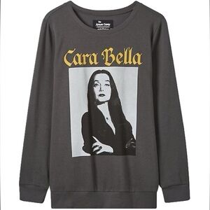 Torrid Plus Sz ADDAMS FAMILY MORTICIA COZY FLEECE CREW NECK PULLOVER SWEATSHIRT